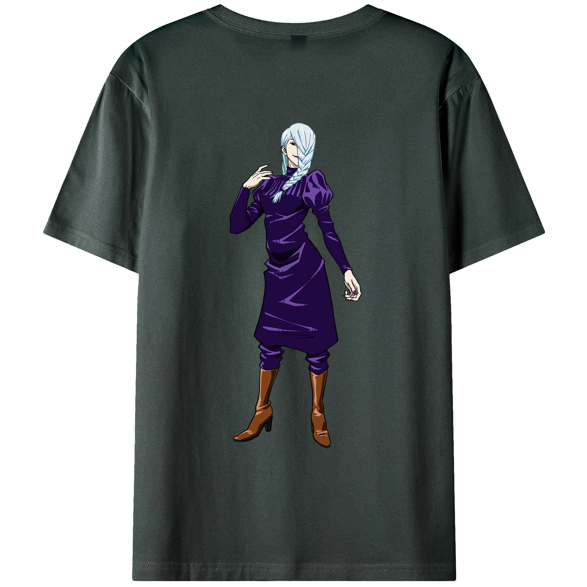 （画像用） 呪術廻戦 Jujutsu Kaisen 綿100％ メンズ半袖Tシャツ（バックプリント） 通気性